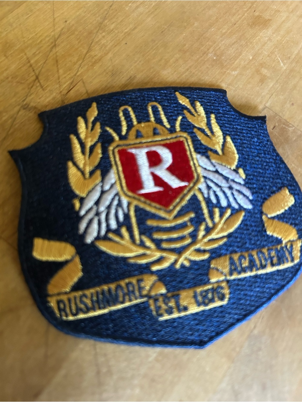 Rushmore Wes Anderson movie Navy, Gold & Red Heraldic Patch